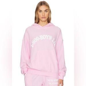 Boys Lie Pink Waffle Knit Hoodie